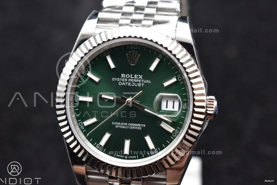 DIWF Green on 126334 SA3235 Steel Dial Sundust Best DateJust Jubilee 1:1 Edition 904L Bracelet 41 0410